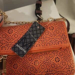 Massini Vibrant Orange Crossbody Bag